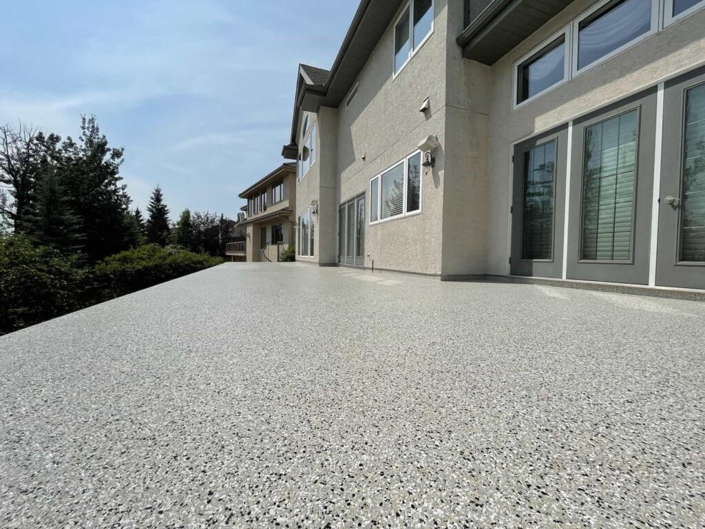 Waterproof deck coating with Flexstone in Edmonton – Durable and slip-resistant